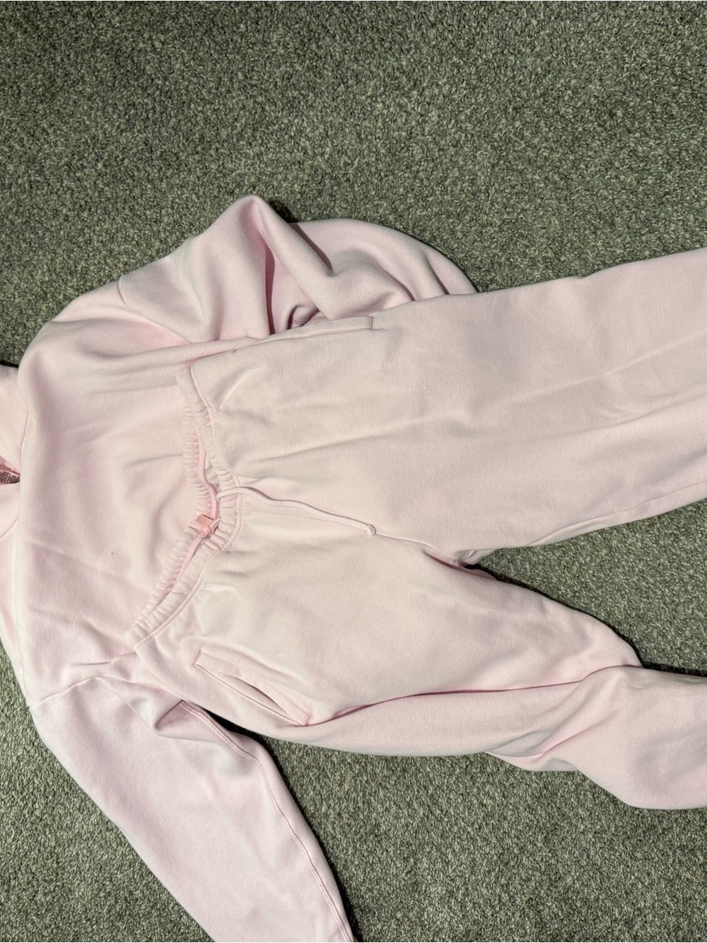 SKIMS Light Pink Cozy Jogger Pants & Sweatshirt
